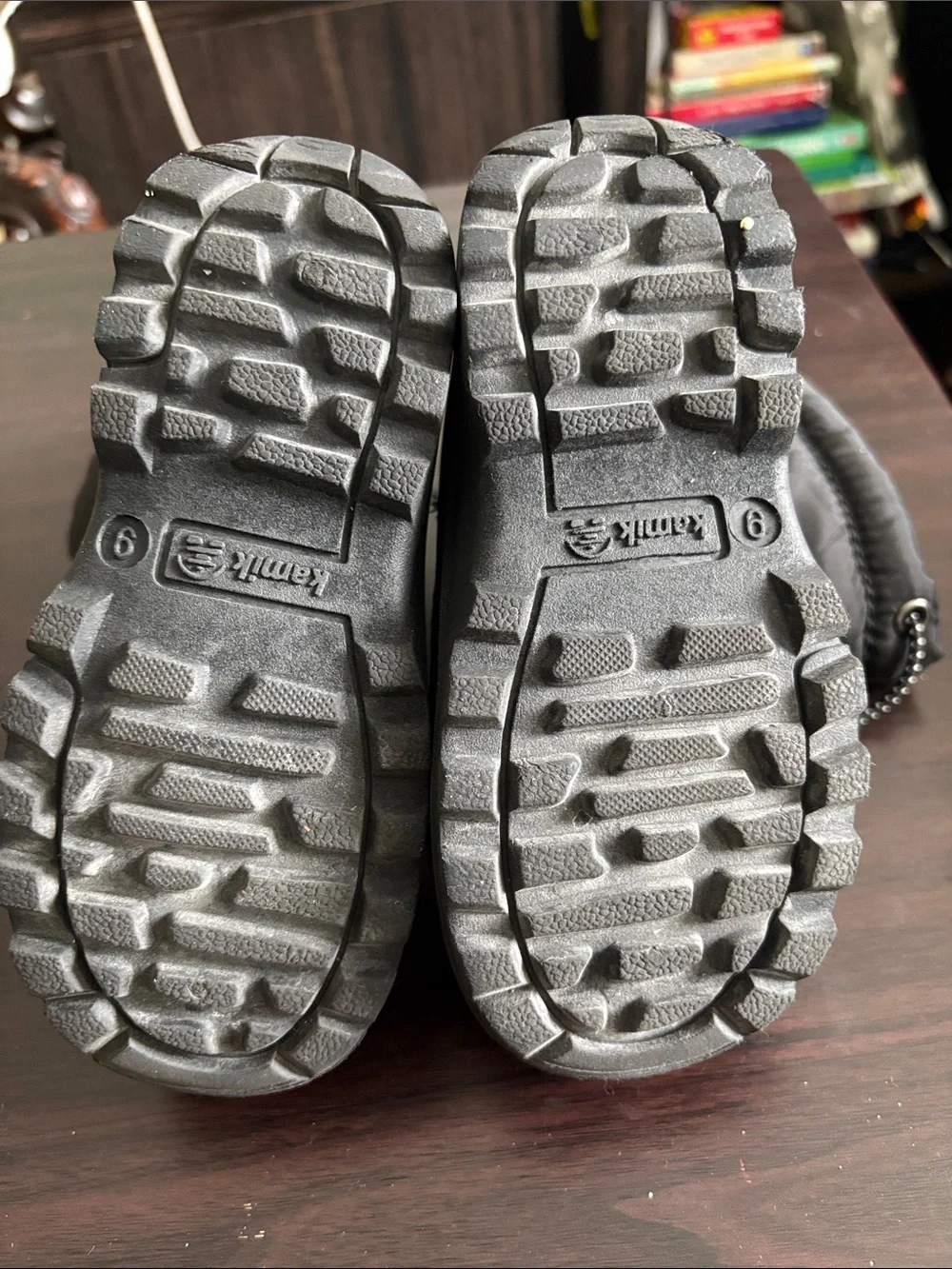 Kamik Kids Black Snow Boots with Bungee Toggle